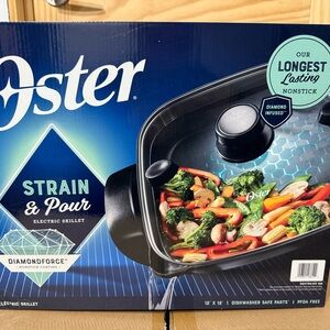 Oster Blue Electric Skillet with DiamondForce Coating